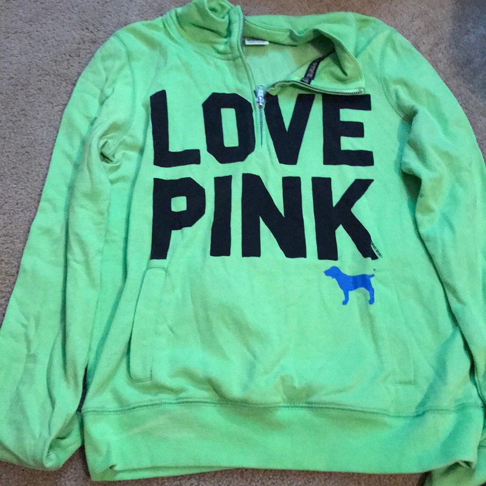 VS pink quarter zip
